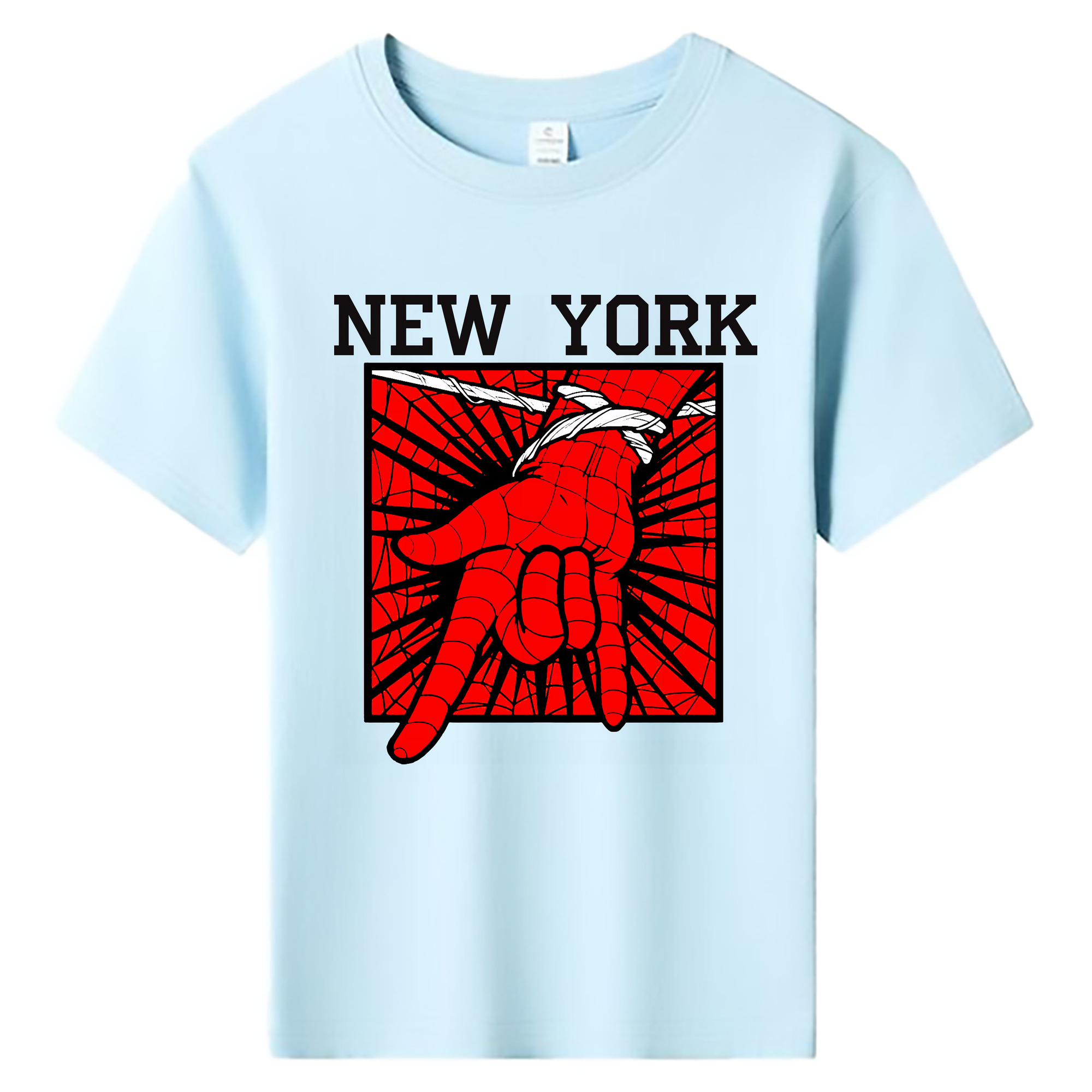 （画像用） Spider Man スパイダーマン 綿100％キッズTシャツ（フロントプリント）